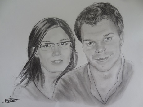 cou portrait dessin souvenir